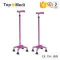 Topmedi Reabilitação Lightwetight Alumínio Quadripod Walking Cane